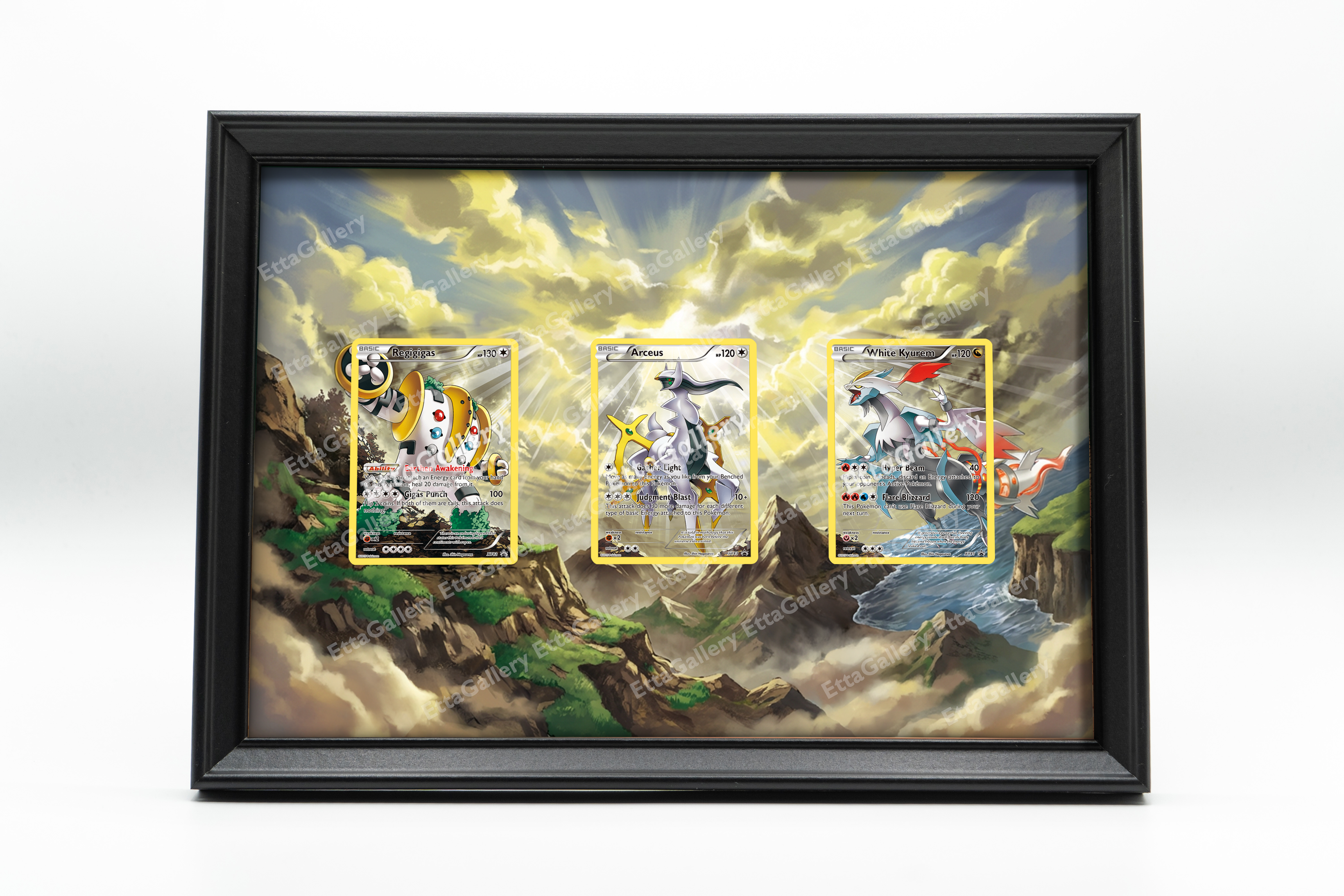 Regigigas, Arceus and White Kyurem from XY Promo