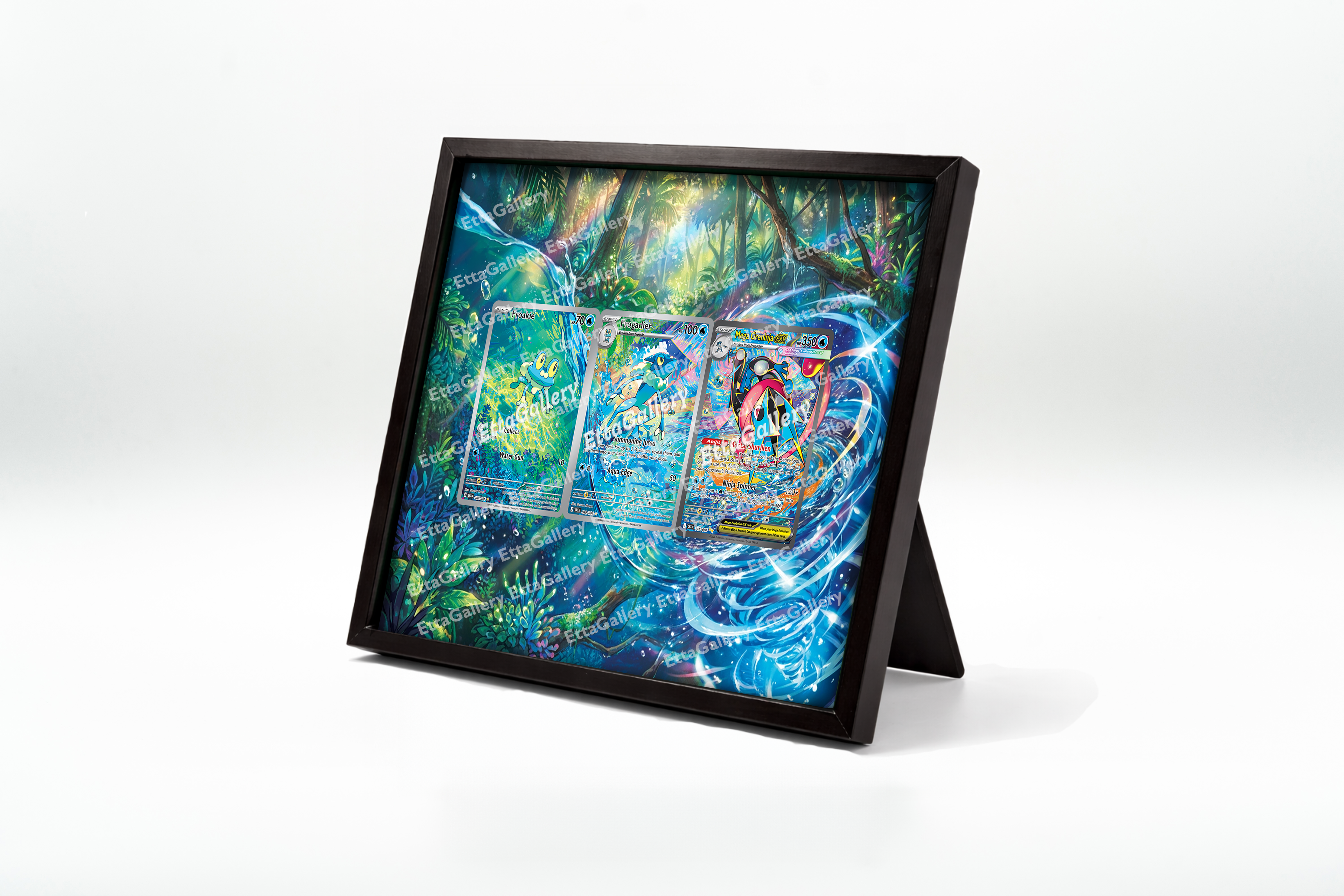 Froakie, Frogadier and Mega Greninja ex from Chaos Rising | Display Frame