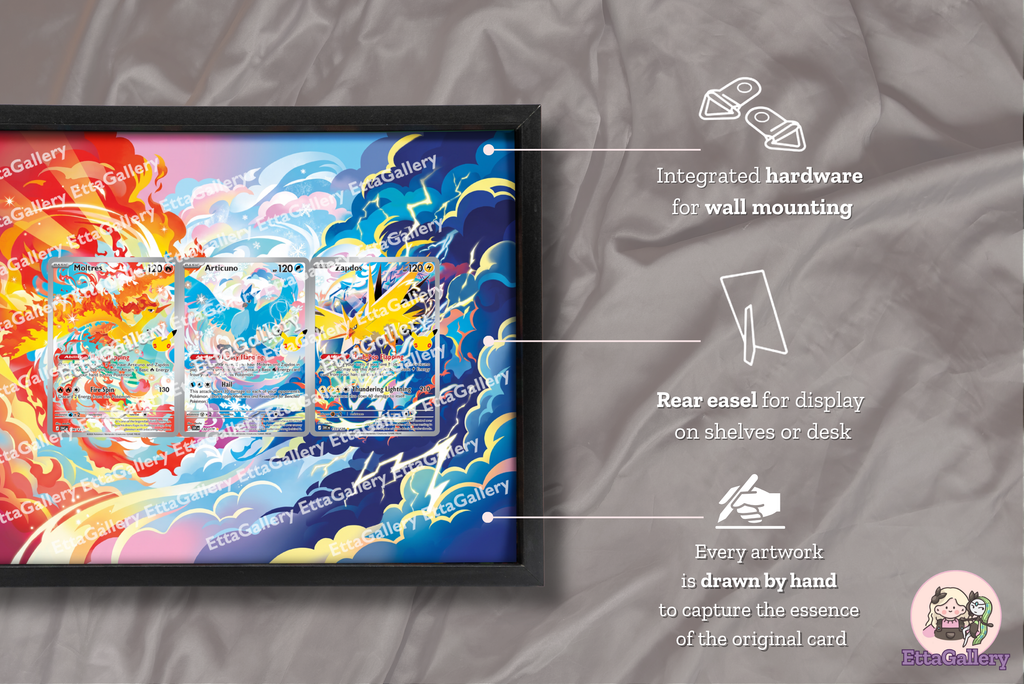 Moltres, Articuno and Zapdos from 30th Celebration | Display Frame
