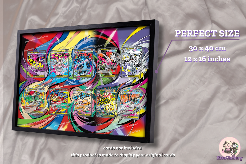 Mega Gengar ex, Mega Diancie ex, Mega Charizard X ex, Mega Scrafty ex, Mega Froslass ex, Mega Lucario ex, Mega Hawlucha ex, Mega Dragonite ex, Mega Eelektross ex and Mega Gardevoir ex from Ascended Heroes/Mega Evolution Promo