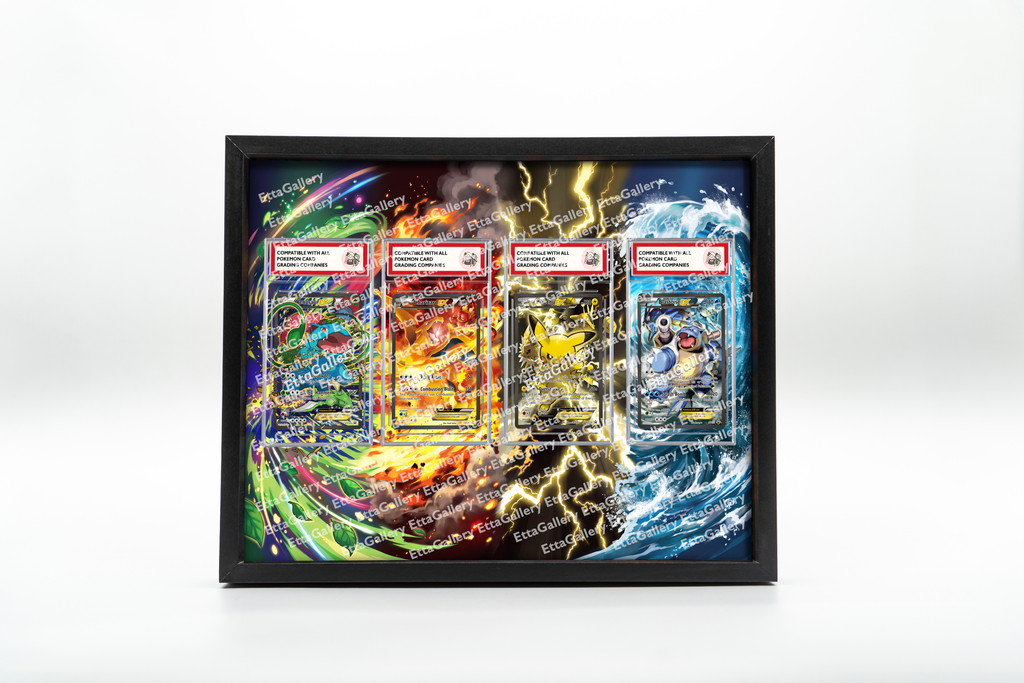 Venusaur EX, Charizard EX, Pikachu EX e Blastoise EX da XY Black Star Promos | Cornice Espositiva