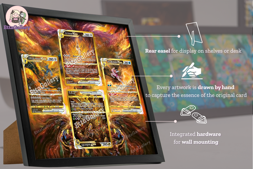 Arceus, Palkia, Dialga and Giratina VSTAR from Crown Zenith | Display Frame
