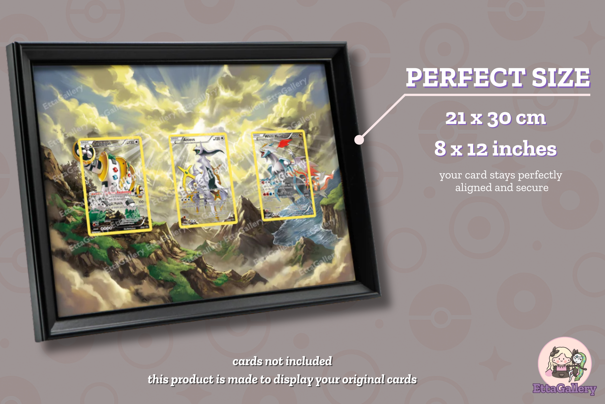 Regigigas, Arceus and White Kyurem from XY Promo | Display Frame