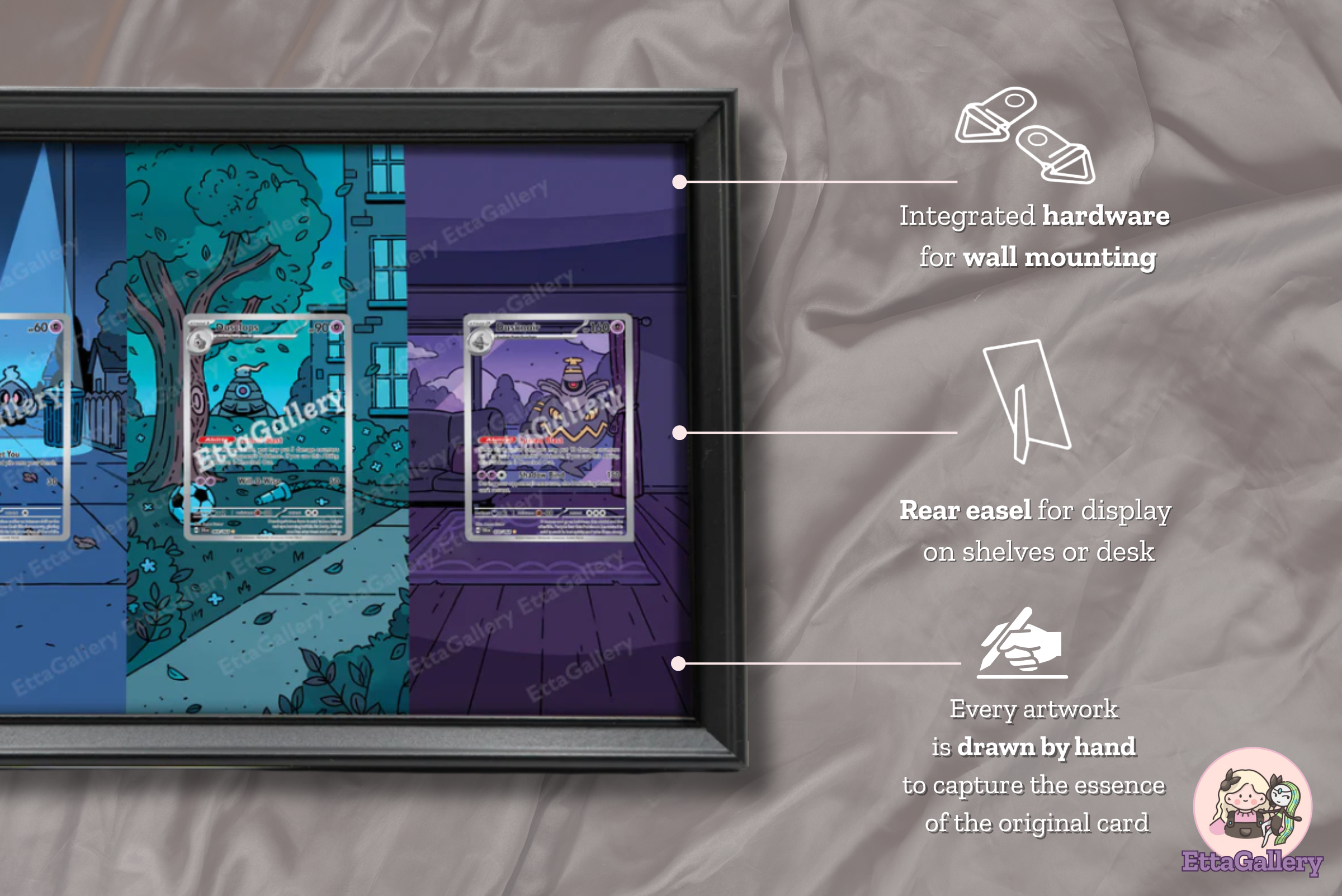 Duskull, Dusclops and Dusknoir from Shrouded Fable | Display Frame