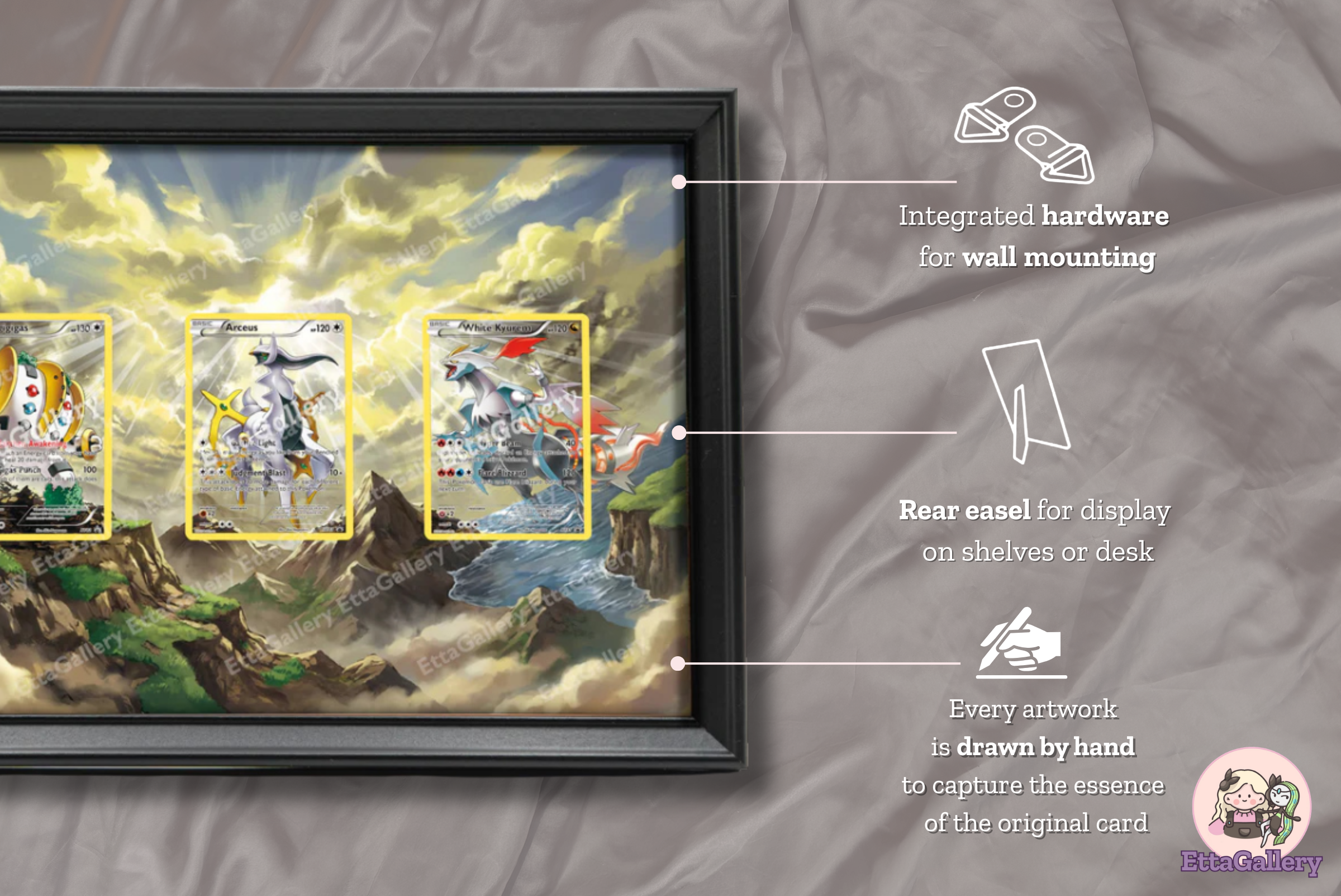 Regigigas, Arceus and White Kyurem from XY Promo | Display Frame
