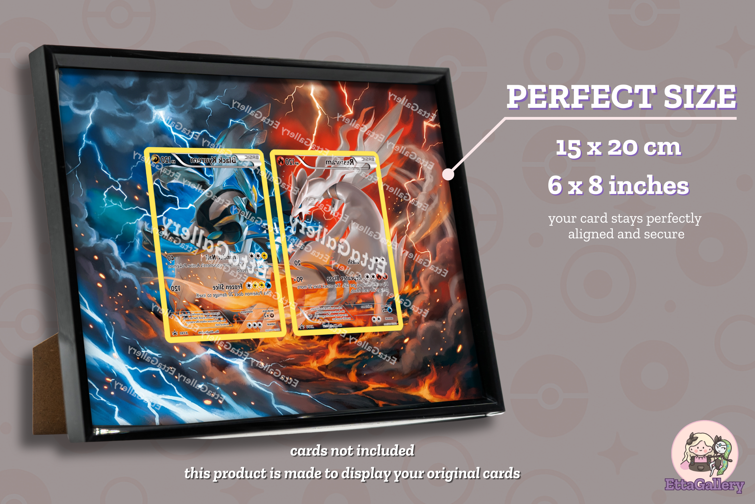 Reshiram and Black Kyurem from XY Promo | Display Frame