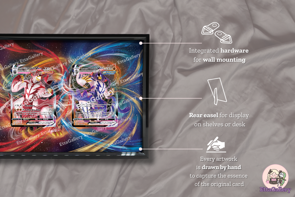 Single Strike Urshifu VMAX and Rapid Strike Urshifu VMAX from Battle Styles | Display Frame