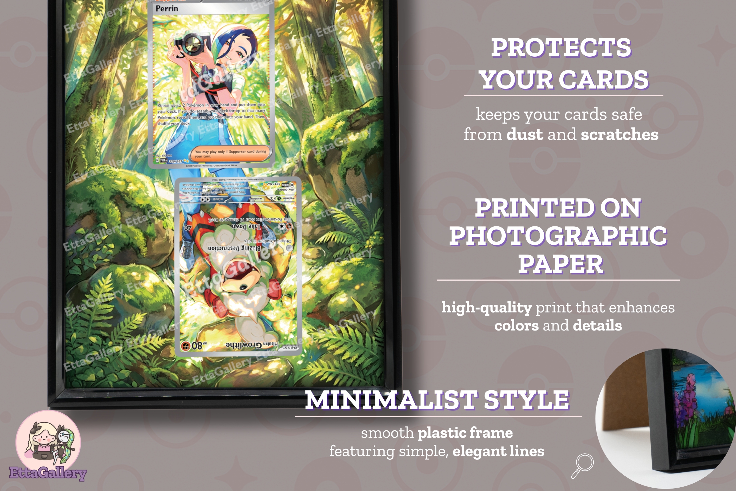 Perrin and Hisuian Growlithe from Twilight Masquerade | Display Frame