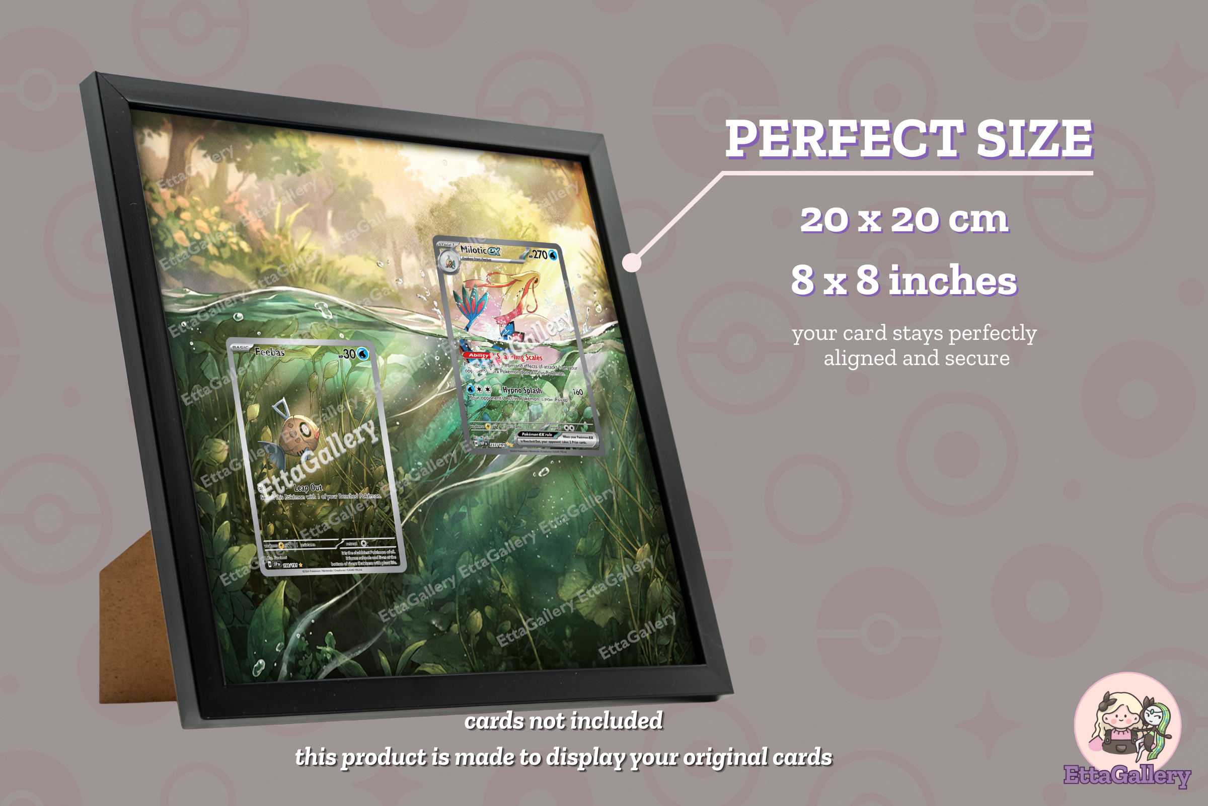Feebas and Milotic ex from Surging Sparks | Display Frame
