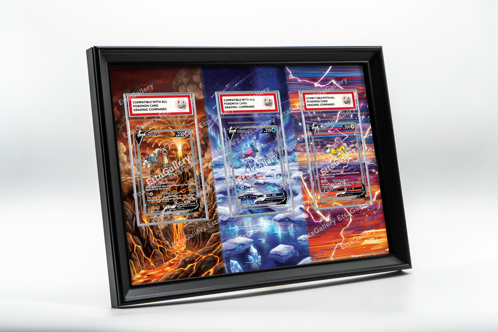 Entei V, Suicune V and Raikou V from Crown Zenith | Display Frame