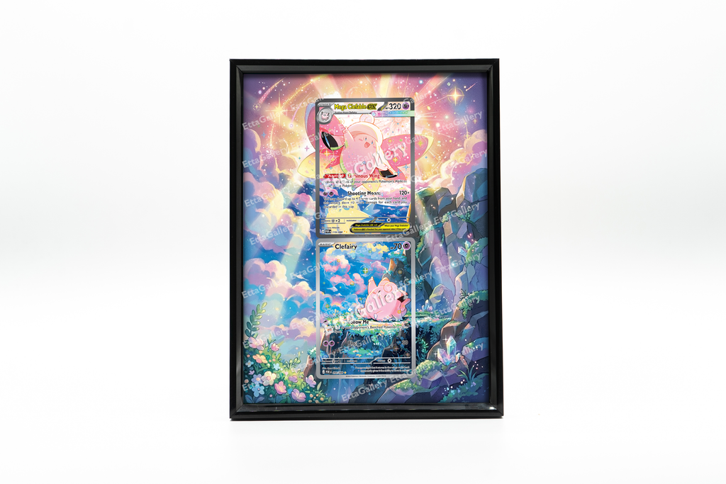 Clefairy e Mega Clefable ex da Equilibrio Perfetto | Cornice Espositiva