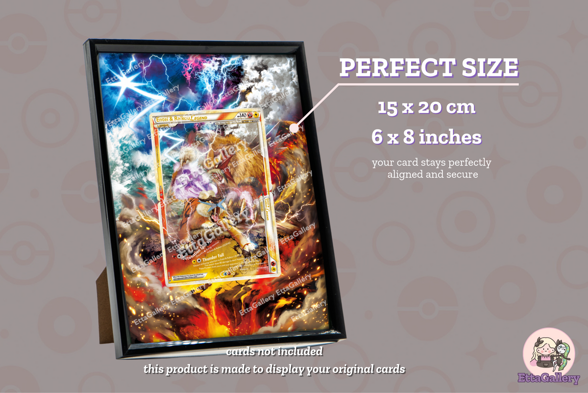 Entei and Raikou Legend from Unleashed | Display Frame