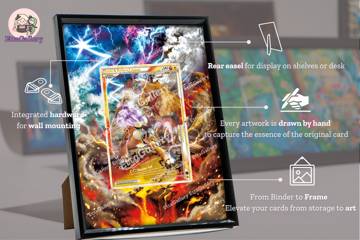 Entei and Raikou Legend from Unleashed | Display Frame