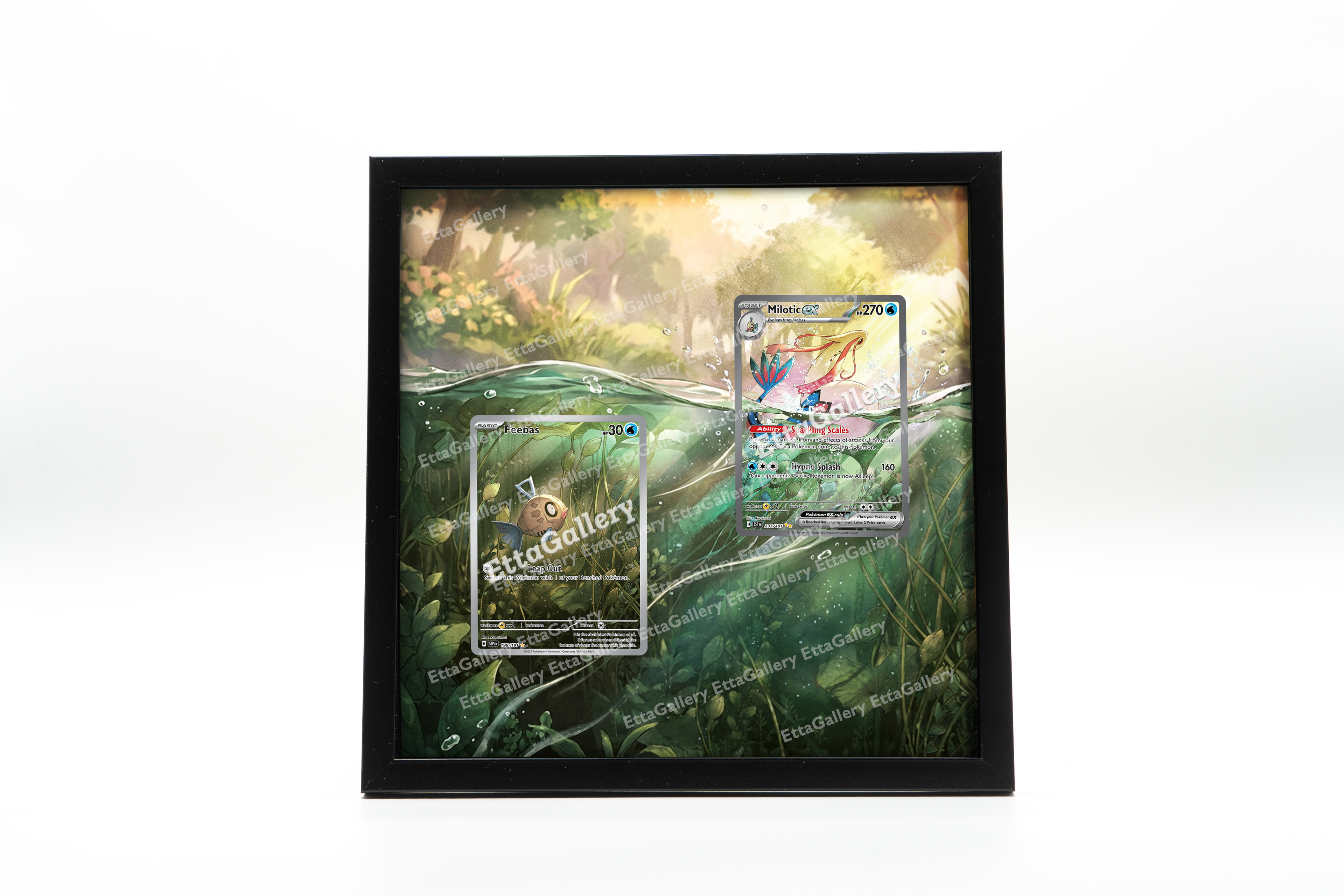 Feebas and Milotic ex from Surging Sparks | Display Frame