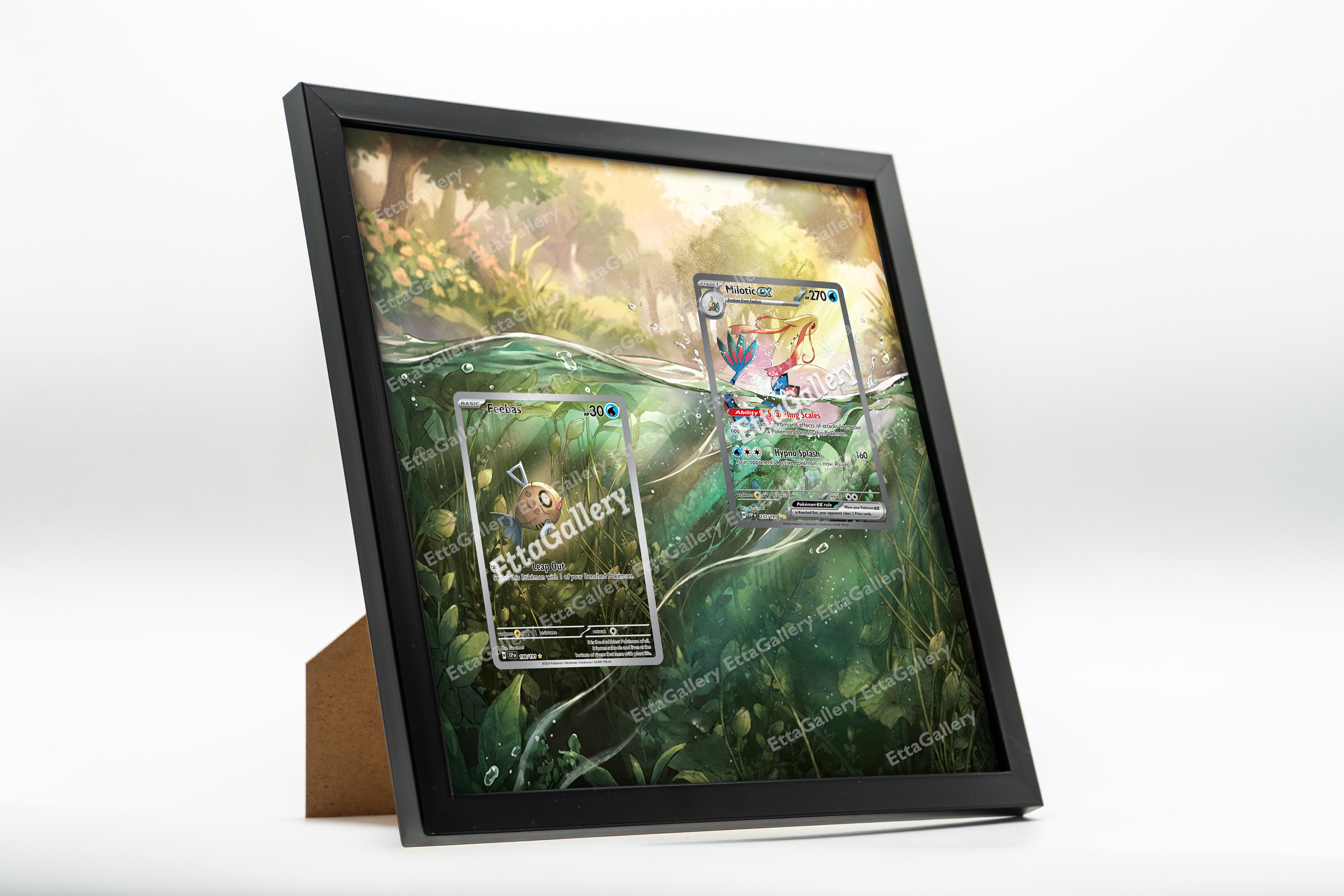 Feebas and Milotic ex from Surging Sparks | Display Frame