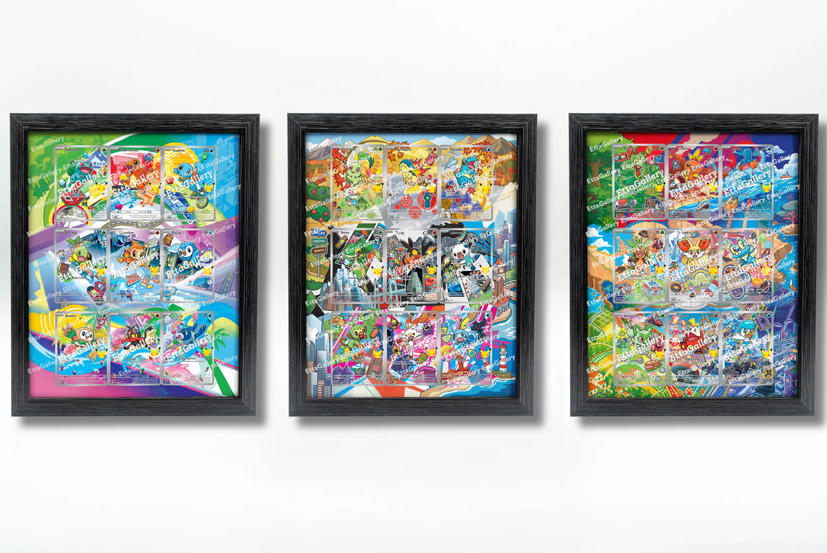 First Partner - Bundle Series 1, 2 and 3 - Full Set (30th Anniversary) from Mega Evolution Promo | Display Frame