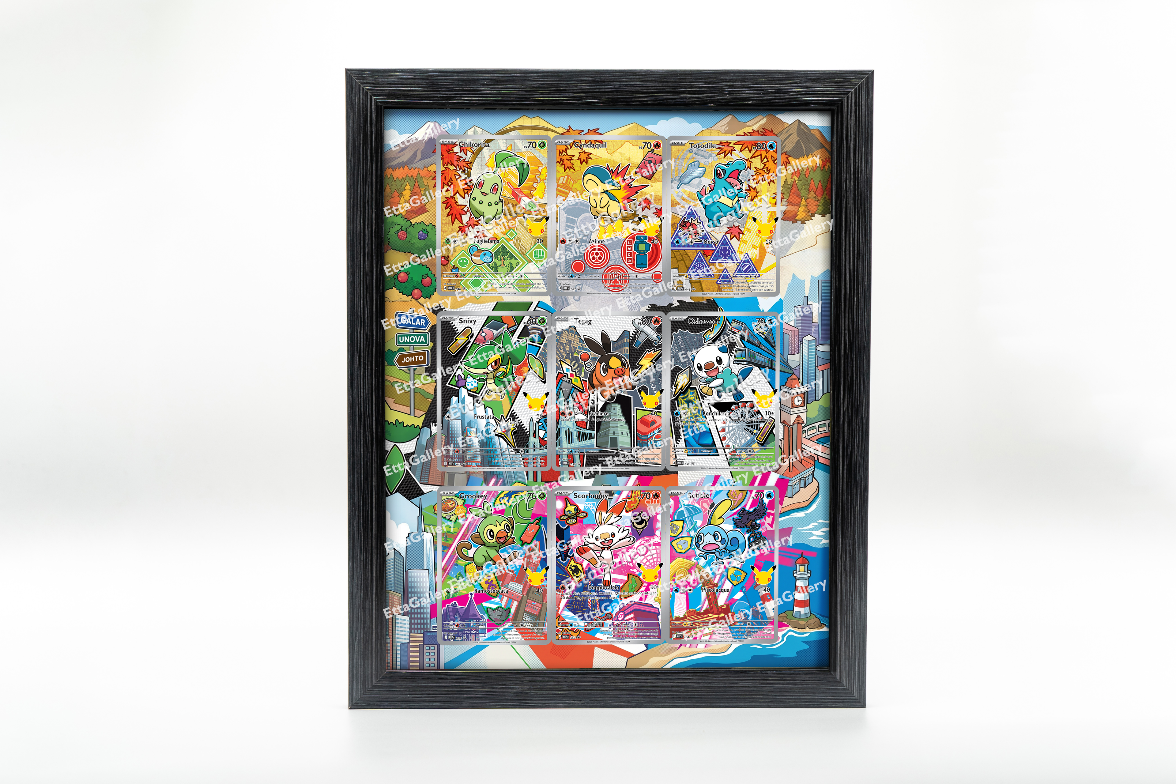 Primi Compagni d'Avventura - Serie 2 - Full Set (30° Anniversario) da Megaevoluzione Promo | Cornice Espositiva