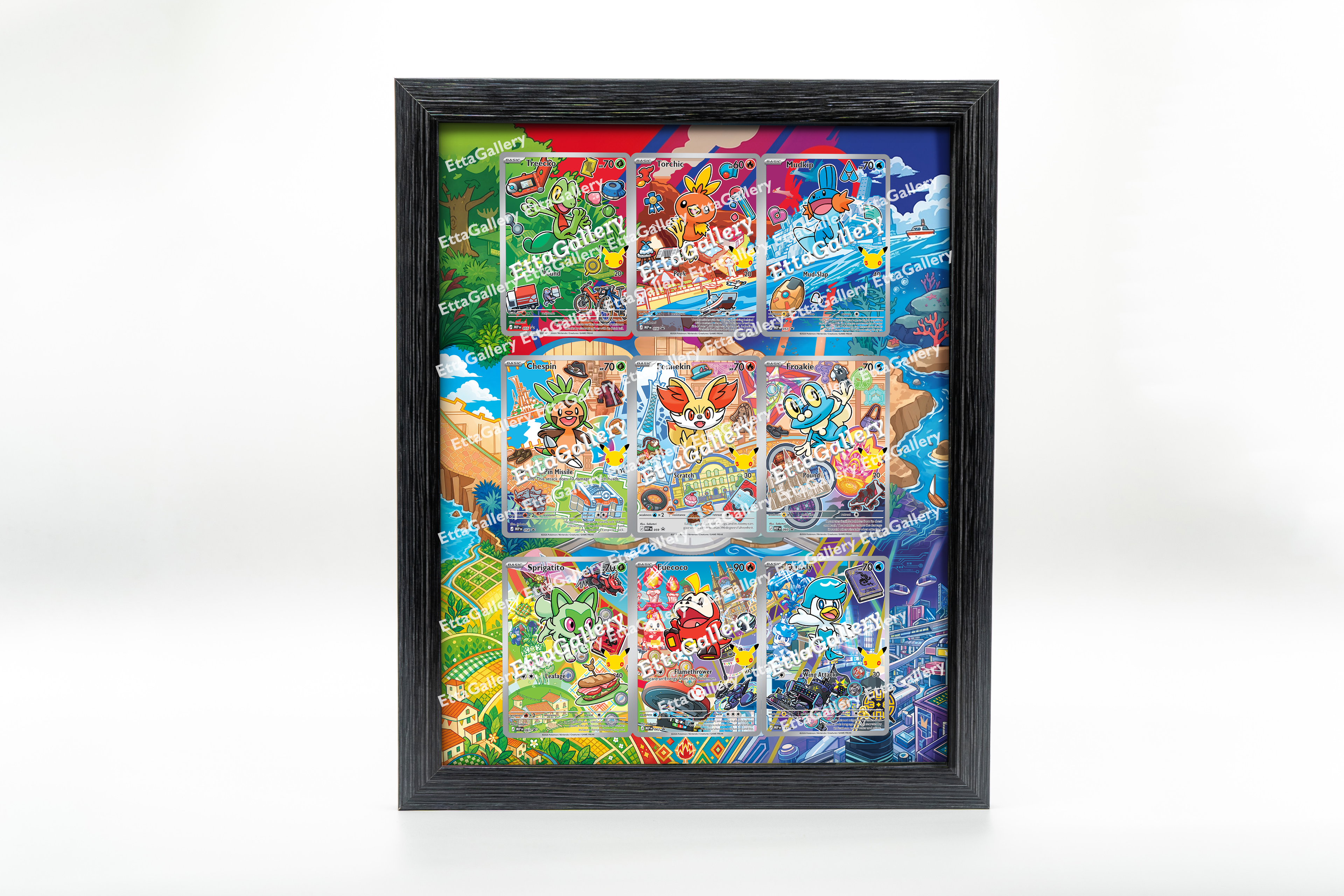 Primi Compagni d'Avventura - Serie 3 - Full Set (30° Anniversario) da Megaevoluzione Promo | Cornice Espositiva