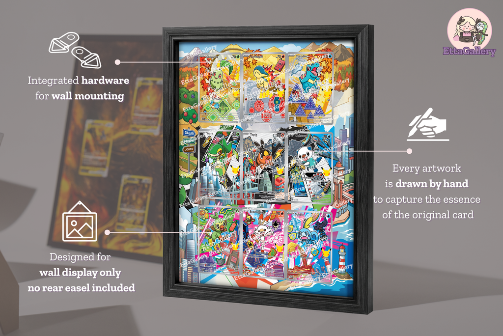 Primi Compagni d'Avventura - Serie 2 - Full Set (30° Anniversario) da Megaevoluzione Promo | Cornice Espositiva