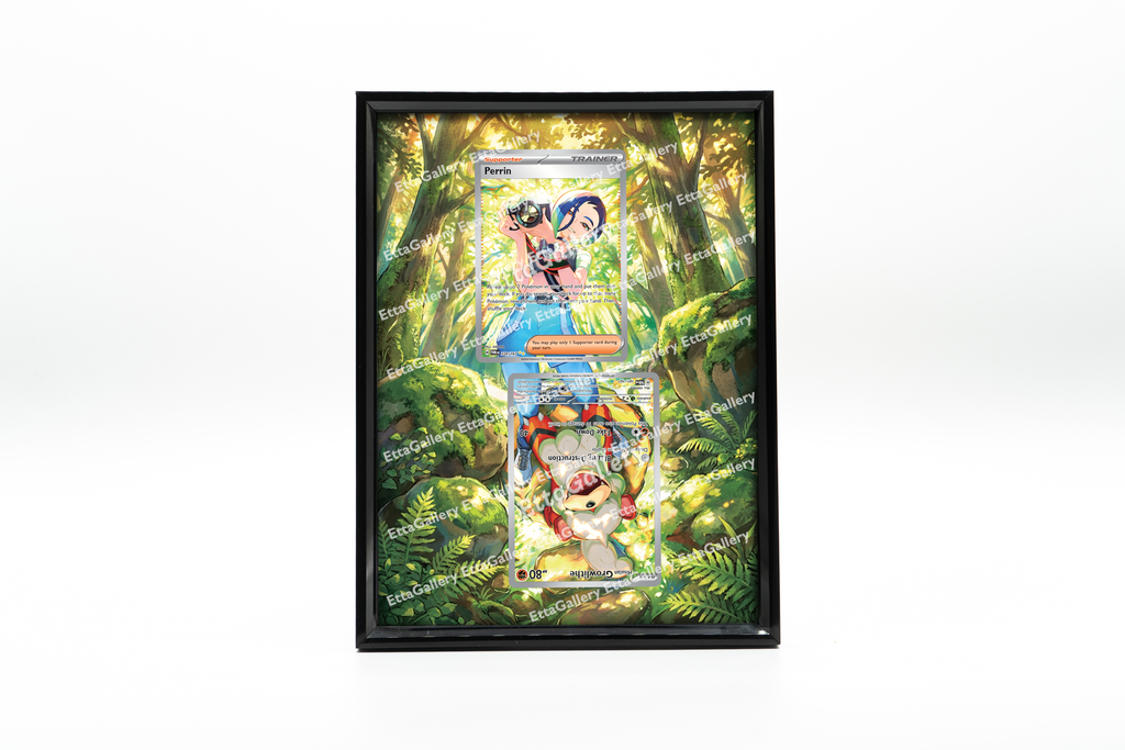 Perrin and Hisuian Growlithe from Twilight Masquerade | Display Frame