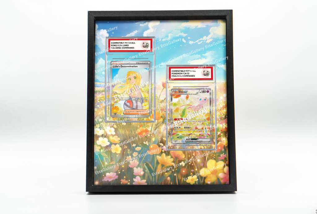 Lillie's Determination and Mew ex from Mega Evolution /Scarlet and Violet Promo SV-P | Display Frame