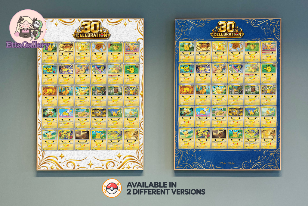 Pikachu Full Set from 30th Celebration (24x16 inches | 60x40 cm) | Poster Extended Art (Digital)