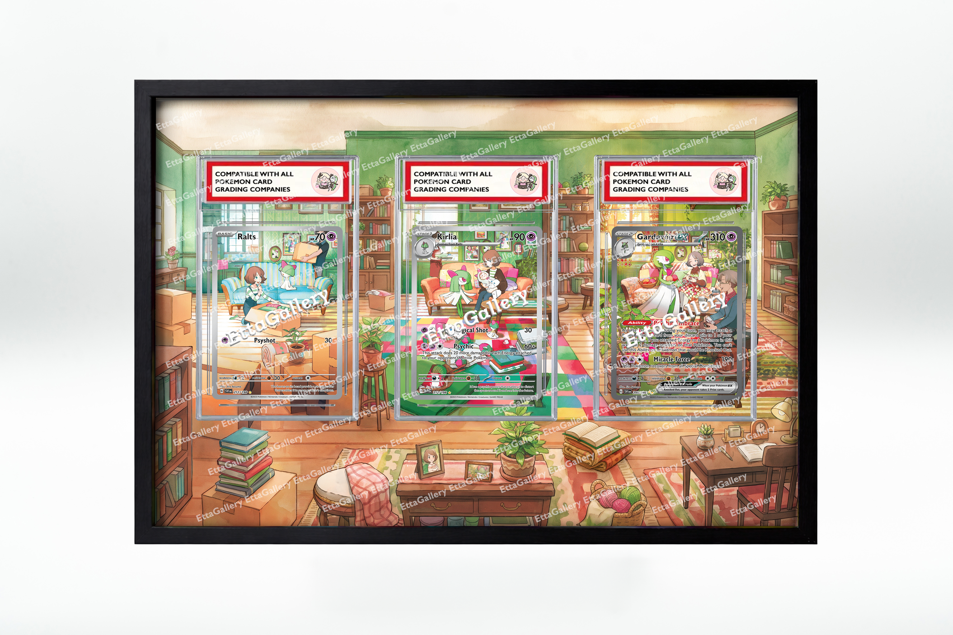 Ralts, Kirlia and Gardevoir ex from Scarlet and Violet | Display Frame