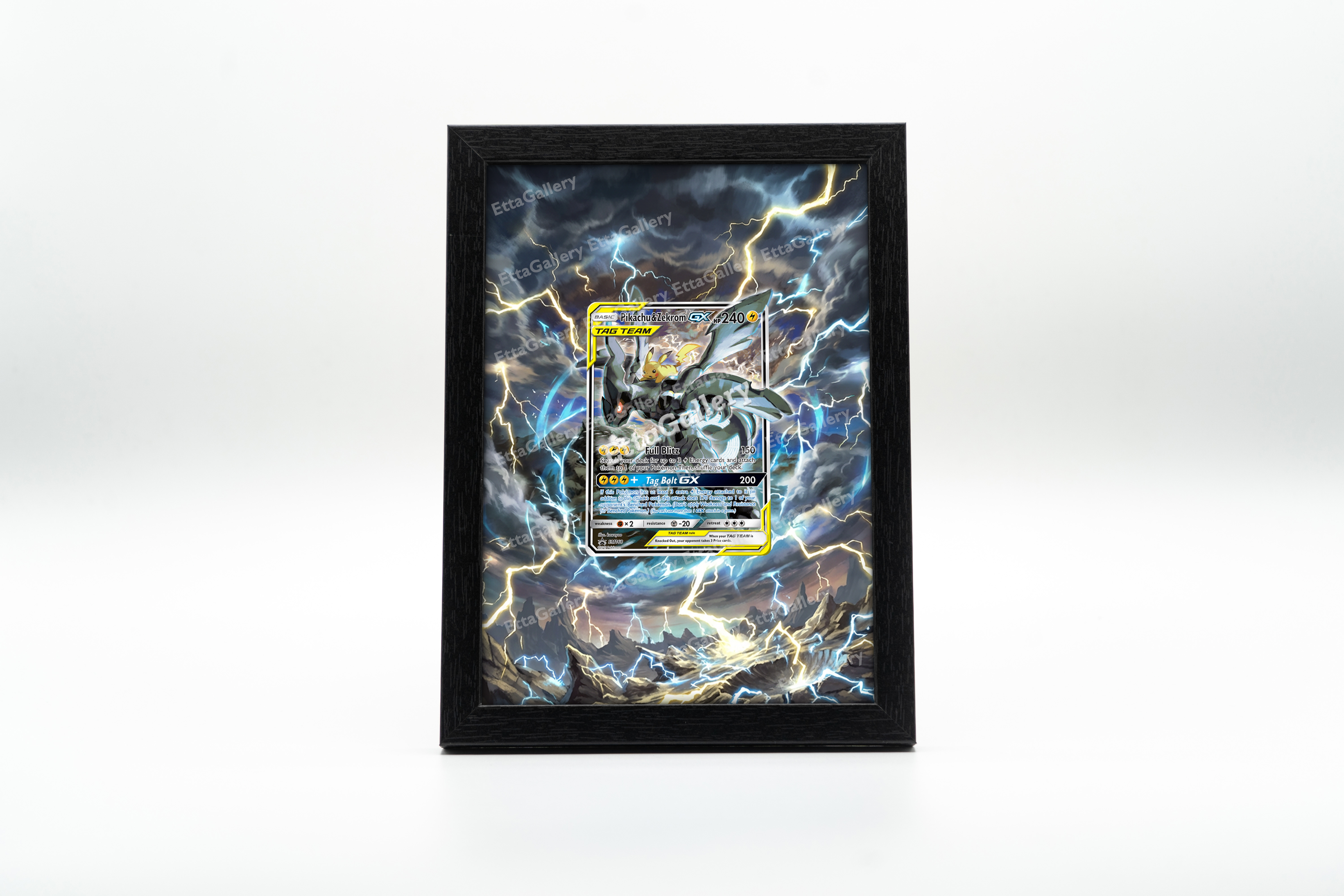 Pikachu & Zekrom GX from SM Promo | Display Frame EttaGallery Pikachu & Zekrom GX from SM Promo | Display Frame EttaGallery